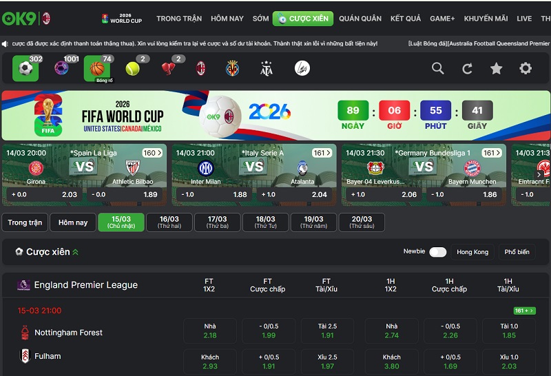 Hướng Dẫn Đặt Cược Kèo Xiên OK9 Chi Tiết Từng Bước