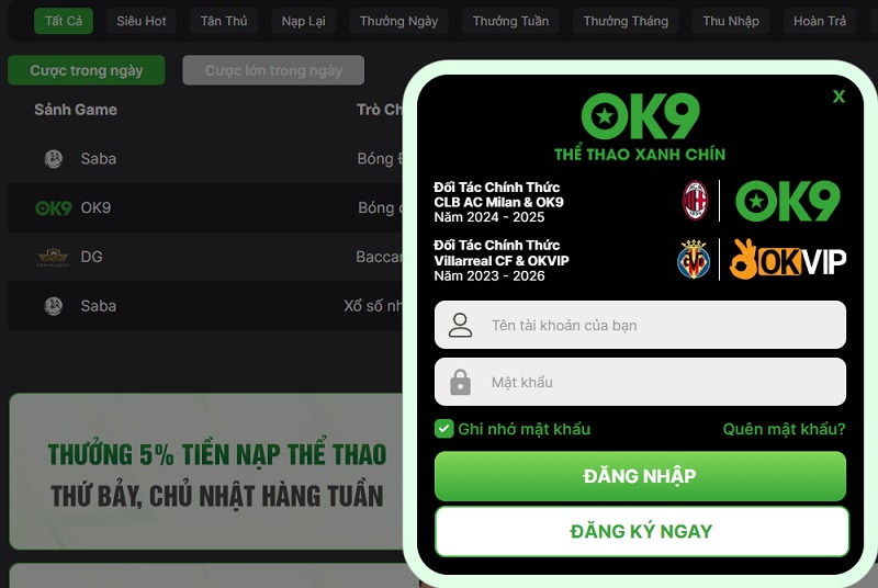 Hướng Dẫn Đăng Nhập OK9 Chi Tiết Trên Mọi Nền Tảng